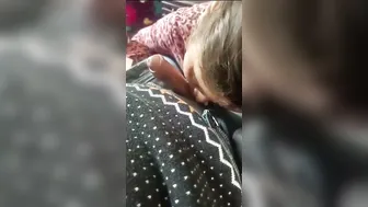 Mature Bhabhi Giving Sloppy Blowjob Showing Off Her Tits