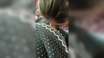 Mature Bhabhi Giving Sloppy Blowjob Showing Off Her Tits