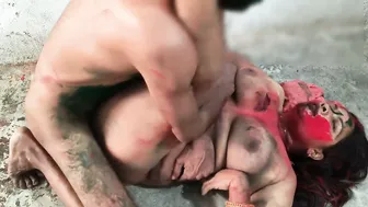 Bhabhi Swallowing His Cum After Sloppy Blowjob During Party