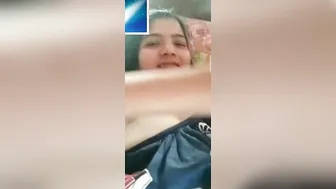 Hot GF Flashing Her Perky Tits On Video Call For Him