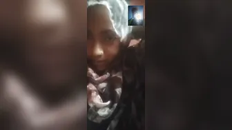 Village Girl Flashing Her Breasts Shyly During Video Chat Call