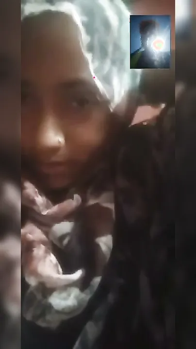 Village Girl Flashing Her Breasts Shyly During Video Chat Call