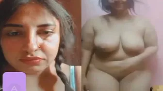 Busty Wife Chatting Naked With Her Man Showing Everything Live