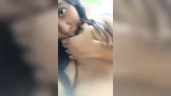 Girl Licking And Sucking Her Tits Going Viral Online