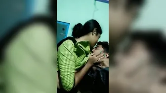 His GF Letting Him Suck Her Bare Tits After Stripping Now