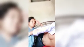 Passionate Lovers Making Out While He Grabs Her Bare Tits Hard