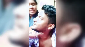 Passionate Lovers Making Out While He Grabs Her Bare Tits Hard