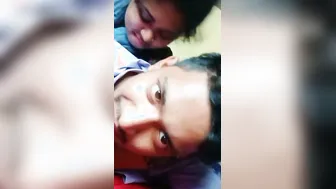 Passionate Lovers Making Out While He Grabs Her Bare Tits Hard