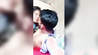 Passionate Lovers Making Out While He Grabs Her Bare Tits Hard