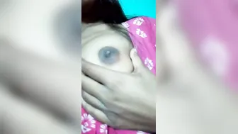 My Gf Showing Off Her Boobs And Pressing Them On Camera