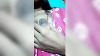 My Gf Showing Off Her Boobs And Pressing Them On Camera