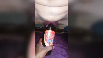 Village Bhabhi Inserting Beer Bottle In Pussy While I Watch