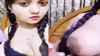 Fair Desi Beauty Showing Off Her Gorgeous Tits On Camera