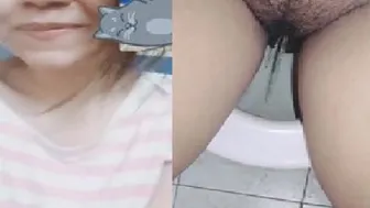 Gf Pissing In The Bathroom Caught Naked On Camera By Accident