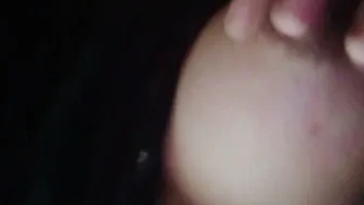 My Baby Showing Her Round Tits During Our Late Night Session