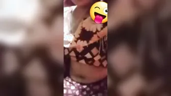 My GF Stripping Topless On Late Night Video Call Sex