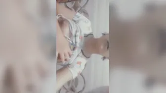 GF Filming Her Natural Boobs Just For Me In Her Room