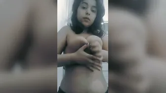 GF Playing With Her Massive Boobs Getting Me So Hard