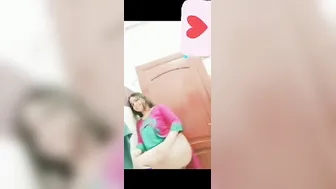 My GF Showing Off Her Round Boobs During Video Call Sex