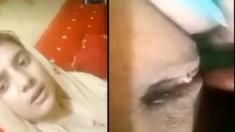 GF Spreading Pussy Wide On Private Video Call Session