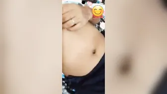 Topless GF Flashing Her Tits On Video Call Making Me Hard