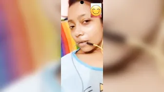 Topless GF Flashing Her Tits On Video Call Making Me Hard