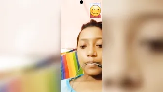 Topless GF Flashing Her Tits On Video Call Making Me Hard
