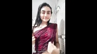 Skinny Babe Showering Nude Caught On Camera Exposing Body