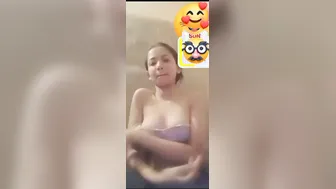Skinny GF Stripping Naked On Video Call Teasing Me Hot