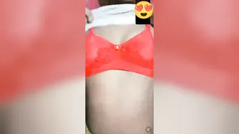 GF Showing Off Big Tits On Video Call For Her Man