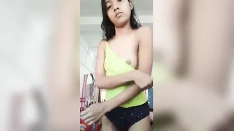 Slim Assamese GF Stripping Naked For Her Lucky Man