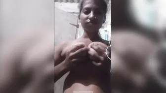 Indian GF Showing Tits To BF On Video Call