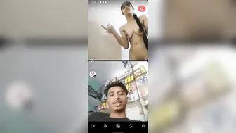 Hottest Desi Babe Stripping And Playing On Video Call Alone