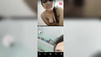 Hottest Desi Babe Stripping And Playing On Video Call Alone
