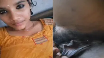 South Indian Babe Spreading Legs Showing Her Hairy Pussy Close