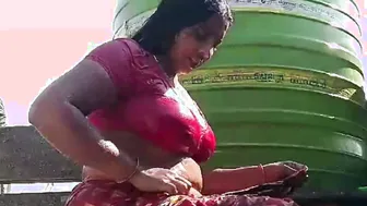 Village Wife Bathing Naked On Rooftop Caught On Camera Goes Viral