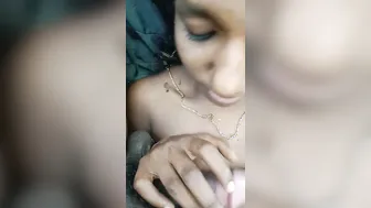 South Indian GF Sucking Cock Deep In Forest Hideout