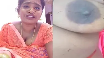 Desi Aunty Flashing Heavy Melons During Late Night Video Call