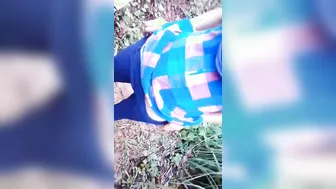 GF Getting Naked Outdoors Showing Pussy To The Camera