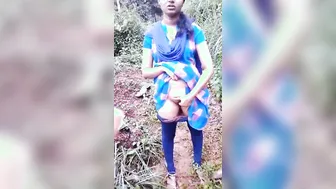 GF Getting Naked Outdoors Showing Pussy To The Camera