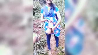 GF Getting Naked Outdoors Showing Pussy To The Camera