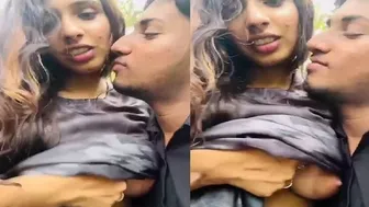 Kerala GF Flashing Her Big Tits Outdoors In Public