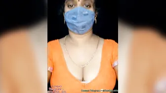 Busty Aunty Undressing Slowly During Naughty Video Chat Call