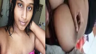 Sri Lankan Babe Squeezing Big Soft Boobs In Viral Bathroom
