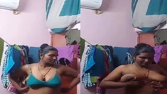 Tamil Aunty Changing Clothes Caught Showing Off Her Curves