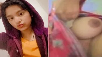 College Girl Flashing Perky Tits On Camera For First Time