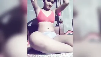 Nineteen Year Old GF Stripping Nude For Boyfriend