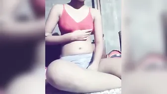 Nineteen Year Old GF Stripping Nude For Boyfriend