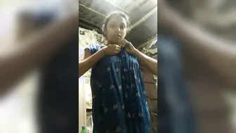 Village Girl Stripping Naked While Changing Dress For Boyfriend