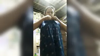 Village Girl Stripping Naked While Changing Dress For Boyfriend